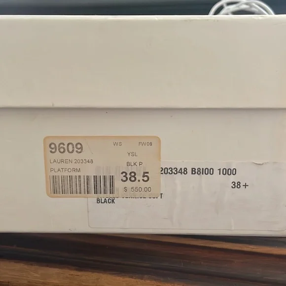 Yves Saint Laurent YSL Pump Vitello Vernice Black Size 38.5 EU / 8 US - Picture 6 of 6